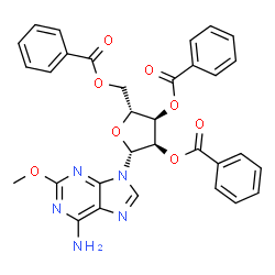 ChemSpider 2D Image | 2',3',5'-Tri-O-benzoyl-2-methoxyadenosine | C32H27N5O8