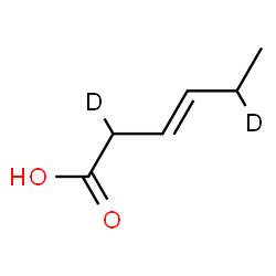 ChemSpider 2D Image | (3E)-(2,5-~2~H_2_)-3-Hexenoic acid | C6H8D2O2