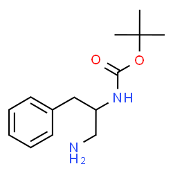 ChemSpider 2D Image | tert-butyl (1-amino-3-phenylpropan-2-yl)carbamate | C14H22N2O2