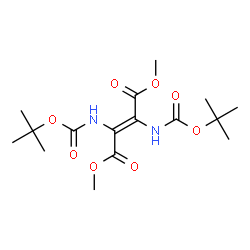 ChemSpider 2D Image | Dimethyl (2E)-2,3-bis({[(2-methyl-2-propanyl)oxy]carbonyl}amino)-2-butenedioate | C16H26N2O8