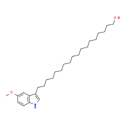 ChemSpider 2D Image | 18-(5-Methoxy-1H-indol-3-yl)-1-octadecanol | C27H45NO2