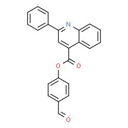 ChemSpider 2D Image | 4-Formylphenyl 2-phenyl-4-quinolinecarboxylate | C23H15NO3