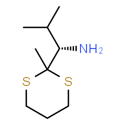 ChemSpider 2D Image | (1S)-2-Methyl-1-(2-methyl-1,3-dithian-2-yl)-1-propanamine | C9H19NS2