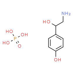 ChemSpider 2D Image | 4-(2-Amino-1-hydroxyethyl)phenol phosphate (1:1) | C8H14NO6P