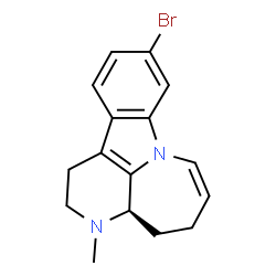 ChemSpider 2D Image | (3aR)-9-Bromo-3-methyl-1,2,3,3a,4,5-hexahydro-3,7a-diazacyclohepta[1,2,3-jk]fluorene | C16H17BrN2