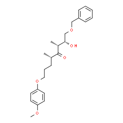 ChemSpider 2D Image | (2R,3R,5S)-1-(Benzyloxy)-2-hydroxy-8-(4-methoxyphenoxy)-3,5-dimethyl-4-octanone | C24H32O5