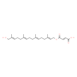 ChemSpider 2D Image | (2E)-4-{[(2E,6E,10E,14E)-16-Hydroxy-3,7,11,15-tetramethyl-2,6,10,14-hexadecatetraen-1-yl]oxy}-4-oxo-2-butenoic acid | C24H36O5