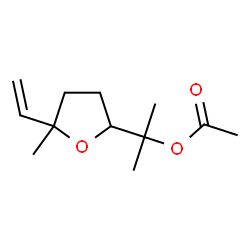 ChemSpider 2D Image | alpha,alpha,5-Trimethyl-5-vinylfuran-2-methanol acetate | C12H20O3