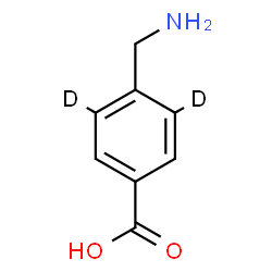 ChemSpider 2D Image | 4-(Aminomethyl)(3,5-~2~H_2_)benzoic acid | C8H7D2NO2