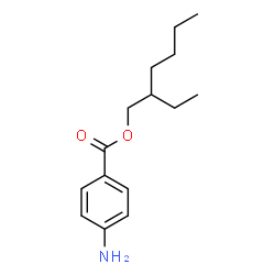 ChemSpider 2D Image | 2-Ethylhexyl 4-aminobenzoate | C15H23NO2