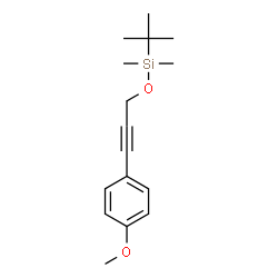 ChemSpider 2D Image | {[3-(4-Methoxyphenyl)-2-propyn-1-yl]oxy}(dimethyl)(2-methyl-2-propanyl)silane | C16H24O2Si