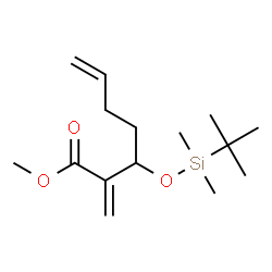 ChemSpider 2D Image | Methyl 3-{[dimethyl(2-methyl-2-propanyl)silyl]oxy}-2-methylene-6-heptenoate | C15H28O3Si