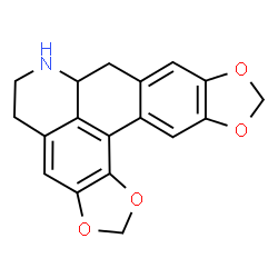 ChemSpider 2D Image | 6,7,7a,8-Tetrahydro-5H-bis[1,3]benzodioxolo[6,5,4-de:5',6'-g]quinoline | C18H15NO4