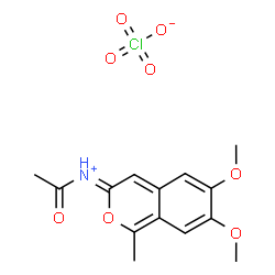 ChemSpider 2D Image | (3Z)-N-Acetyl-6,7-dimethoxy-1-methyl-3H-isochromen-3-iminium perchlorate | C14H16ClNO8