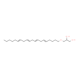 ChemSpider 2D Image | 3-[(5E,8E,11E,14E)-5,8,11,14-Icosatetraen-1-yloxy]-1,2-propanediol | C23H40O3