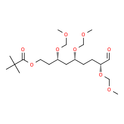 ChemSpider 2D Image | (3S,5R,8R)-3,5,8-Tris(methoxymethoxy)-9-oxononyl pivalate | C20H38O9