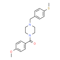 ChemSpider 2D Image | 1-(4-methoxybenzoyl)-4-[4-(methylsulfanyl)benzyl]piperazine | C20H24N2O2S