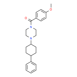 ChemSpider 2D Image | 1-(4-methoxybenzoyl)-4-(4-phenylcyclohexyl)piperazine | C24H30N2O2