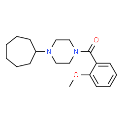 ChemSpider 2D Image | (4-Cycloheptyl-1-piperazinyl)(2-methoxyphenyl)methanone | C19H28N2O2