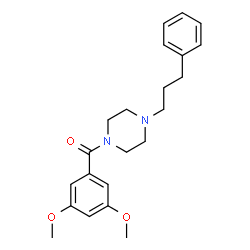 ChemSpider 2D Image | (3,5-Dimethoxyphenyl)[4-(3-phenylpropyl)-1-piperazinyl]methanone | C22H28N2O3