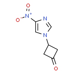 ChemSpider 2D Image | 3-(4-Nitro-1H-imidazol-1-yl)cyclobutanone | C7H7N3O3