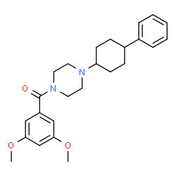 ChemSpider 2D Image | 1-(3,5-dimethoxybenzoyl)-4-(4-phenylcyclohexyl)piperazine | C25H32N2O3
