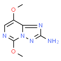 ChemSpider 2D Image | 5,8-Dimethoxy[1,2,4]triazolo[1,5-c]pyrimidin-2-amine | C7H9N5O2