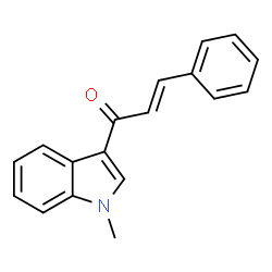 ChemSpider 2D Image | (2E)-1-(1-Methyl-1H-indol-3-yl)-3-phenyl-2-propen-1-one | C18H15NO