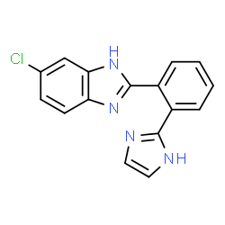 ChemSpider 2D Image | 6-Chloro-2-[2-(1H-imidazol-2-yl)phenyl]-1H-benzimidazole | C16H11ClN4