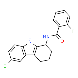 ChemSpider 2D Image | N-(6-Chloro-2,3,4,9-tetrahydro-1H-carbazol-1-yl)-2-fluorobenzamide | C19H16ClFN2O