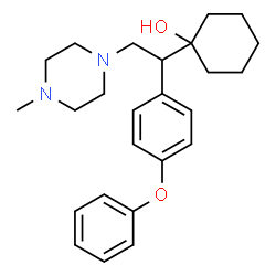 ChemSpider 2D Image | 1-[2-(4-Methyl-1-piperazinyl)-1-(4-phenoxyphenyl)ethyl]cyclohexanol | C25H34N2O2