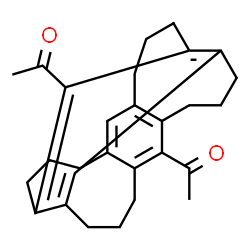 ChemSpider 2D Image | 1,1'-Pentacyclo[11.9.1.1~2,12~.0~6,19~.0~8,17~]tetracosa-1(23),2(24),6(19),7,12,17-hexaene-7,23-diyldiethanone | C28H32O2