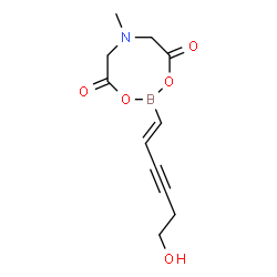 ChemSpider 2D Image | 2-[(1E)-6-Hydroxy-1-hexen-3-yn-1-yl]-6-methyl-1,3,6,2-dioxazaborocane-4,8-dione | C11H14BNO5