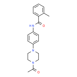ChemSpider 2D Image | N-[4-(4-Acetyl-1-piperazinyl)phenyl]-2-methylbenzamide | C20H23N3O2