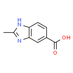 ChemSpider 2D Image | 2-Methyl-1H-benzimidazole-5-carboxylic acid | C9H8N2O2