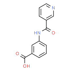 ChemSpider 2D Image | 3-[(3-Pyridinylcarbonyl)amino]benzoic acid | C13H10N2O3