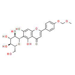 ChemSpider 2D Image | (1S)-1,5-Anhydro-1-{5,7-dihydroxy-2-[4-(methoxymethoxy)phenyl]-4-oxo-4H-chromen-6-yl}-D-glucitol | C23H24O11