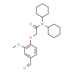 ChemSpider 2D Image | N,N-Dicyclohexyl-2-(4-formyl-2-methoxyphenoxy)acetamide | C22H31NO4