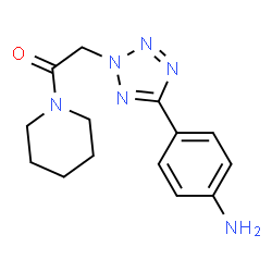 ChemSpider 2D Image | 2-[5-(4-Aminophenyl)-tetrazol-2-yl]-1-piperidin-1-yl-ethanone | C14H18N6O
