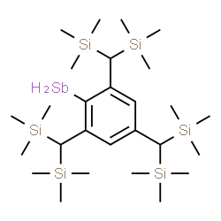 2,4,6-tris[bis(trimethylsilyl)methyl]phenyl]antimony, C27H59SbSi6