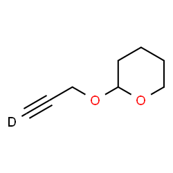 ChemSpider 2D Image | 2-[(3-~2~H)-2-Propyn-1-yloxy]tetrahydro-2H-pyran | C8H11DO2