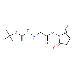 ChemSpider 2D Image | 2-Methyl-2-propanyl 2-{2-[(2,5-dioxo-1-pyrrolidinyl)oxy]-2-oxoethyl}hydrazinecarboxylate | C11H17N3O6