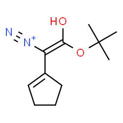 ChemSpider 2D Image | (E)-1-(1-Cyclopenten-1-yl)-2-hydroxy-2-[(2-methyl-2-propanyl)oxy]ethenediazonium | C11H17N2O2