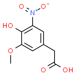 ChemSpider 2D Image | (4-Hydroxy-3-methoxy-5-nitrophenyl)acetic acid | C9H9NO6