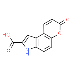 ChemSpider 2D Image | 7-Oxo-3,7-dihydropyrano[3,2-e]indole-2-carboxylic acid | C12H7NO4