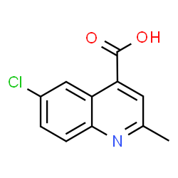 ChemSpider 2D Image | 6-Chloro-2-methyl-4-quinolinecarboxylic acid | C11H8ClNO2