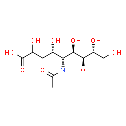 ChemSpider 2D Image | (4S,5R,6R,7S,8R)-5-Acetamido-2,4,6,7,8,9-hexahydroxynonanoic acid | C11H21NO9