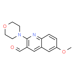 ChemSpider 2D Image | 6-Methoxy-2-(4-morpholinyl)-3-quinolinecarbaldehyde | C15H16N2O3
