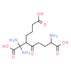 ChemSpider 2D Image | 2-Amino-6-[diamino(carboxy)methyl]-5-oxodecanedioic acid | C12H21N3O7