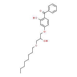 ChemSpider 2D Image | 2-Hydroxy-4-(2-hydroxy-3-octoxypropoxy)benzophenone | C24H32O5